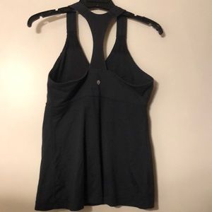 Lululemon Black Tank Top with Shelf Bra Size 8